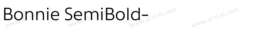 Bonnie SemiBold字体转换 Bonnie SemiBold字体转换
